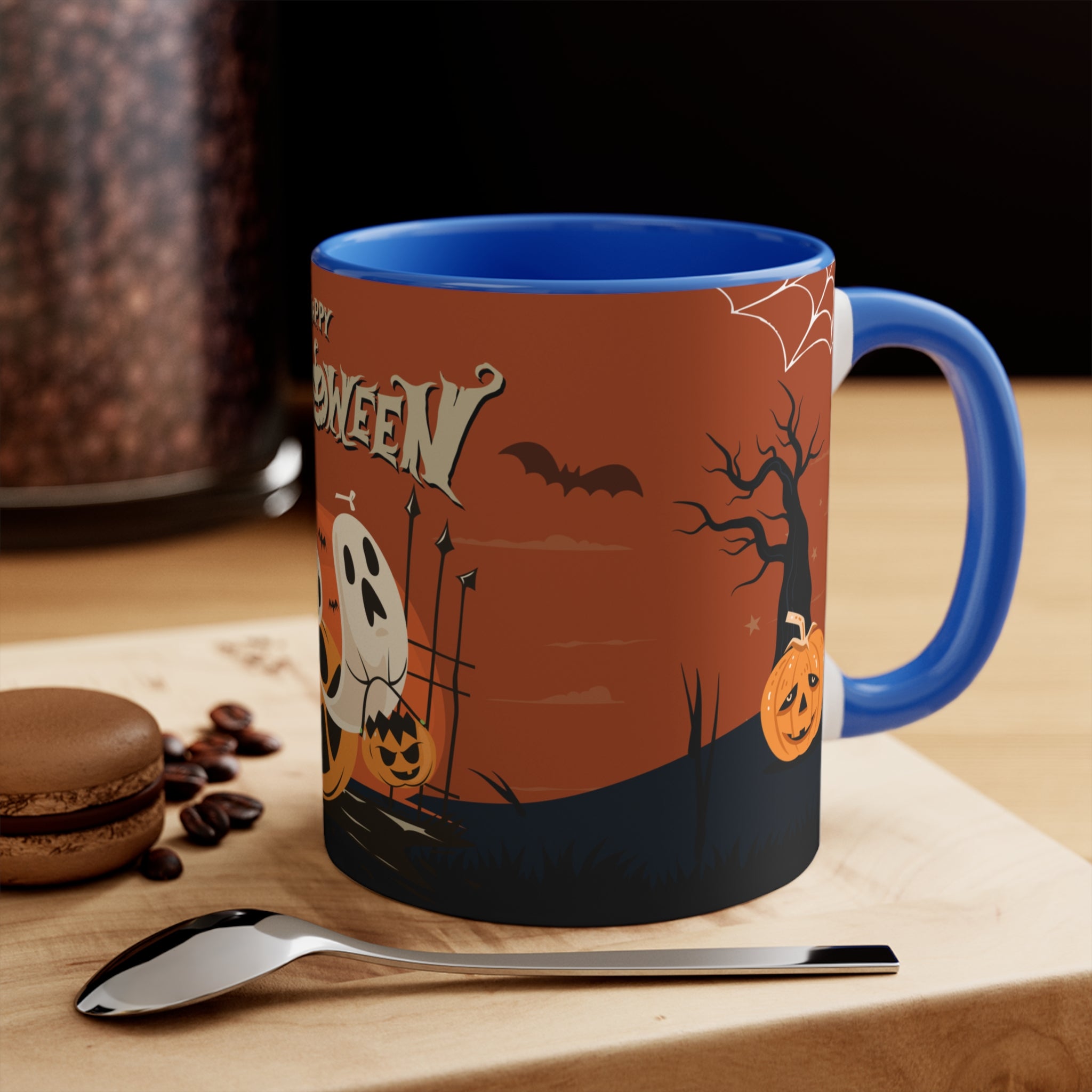 Happy Halloween with Pumpkin | Colorful Accent Mugs
